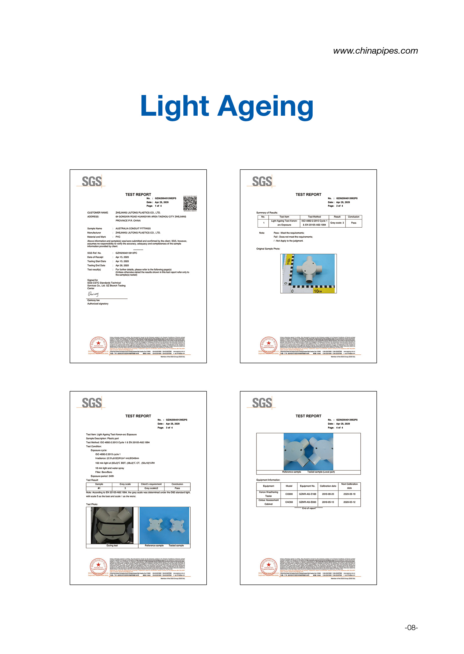 Light Ageing